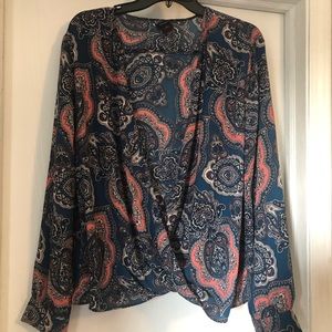 Ann Taylor paisley blouse size XL